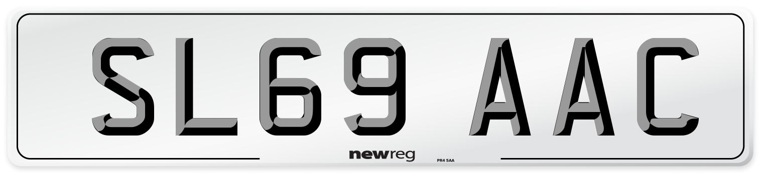 SL69 AAC Number Plate from New Reg